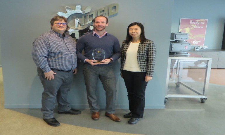 NORD RECEIVES AWARD FROM BURLINGTON AUTOMATION